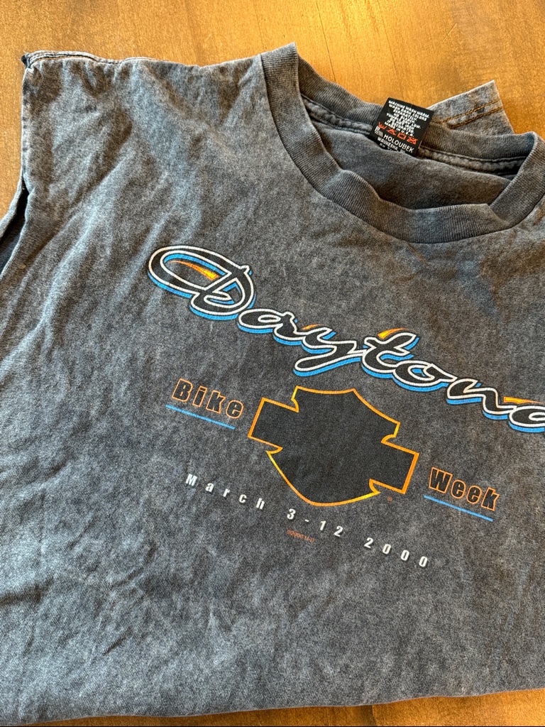 Daytona Bike Week Graphic Tee In Washed Black